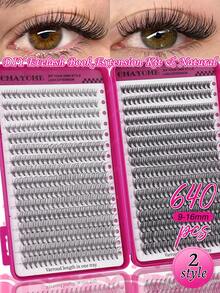 CMAYOME 544/640pcs DIY Eyelash Clusters, Single Eyelashes, Thick And Fluffy D-Shaped Curled Grafting Eyelashes, 8-16mm Mixed Length, Suitable For Various Makeup Looks, Including Eyelash Glue, Lightweight And Reusable Eyelashes, High Cost-Effectiveness - Multicolor - View 20