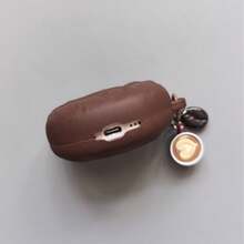 1pc Coffee Bean Earphone Protective Case, Suitable For Pod 4/Pro 3 Protective Case, Wireless Bluetooth Earphone Protective Case, With Cappuccino And Coffee Bean Pendant. - Multicolor - View 7