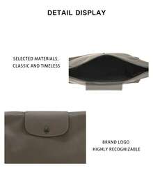 Tas Bahu Wanita Longchamp Le Pliage Xtra Series Warna Polos 10189 987 P55 - Merpati abu-abu 10189 987 P55 - View 9