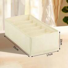 4pcs Drawer Organizer Dividers, Foldable Wardrobe Storage Baskets And Fabric Storage Boxes, For Storing Clothes, Underwear, Bras, Ties, Accessories, Socks - Black - View 22