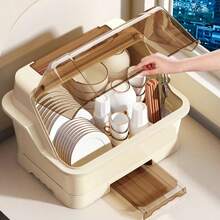 Kitchen Draining Dish Cabinet With Lid, Bowl And Dish Storage Box, Chopsticks And Tableware Household Storage Rack, Storage Box - Multicolor - View 11