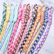 5入組 22-25cm 色塊拼接手工編織尼龍掛繩,花卉圖案鑰匙圈手機掛繩包飾 DIY 校園文具背包可愛裝飾繩 - 花色編織掛繩 - 查看 8