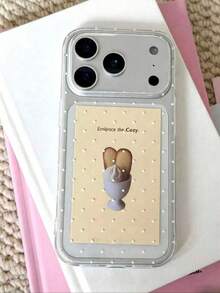 Sparkling Starlight Clear Phone Case, Compatible With 17 Pro Max/16/15/14/13/12 Pro Max/11, Cute Dreamy Glitter Shockproof Protective Cover, Korean Style Gift - Little White Polka Dots - View 18