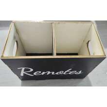 1pc Remote Control Storage Box, TV Remote Control Organizer, Desktop Remote Control Holder, Bedside Wooden Remote Control Box, Bedside Storage Box - Multicolor - View 6