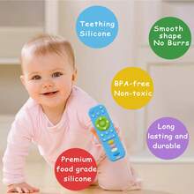 1pc Baby Silicone Remote Control Teether, Baby Teething Toy, Soothing Toy, Teething Toy For Babies, Suitable For Children's Daily Flexible Finger Movement, Relieve Itchy Gums, Convenient To Carry, Birthday Gift - Multicolor - View 2