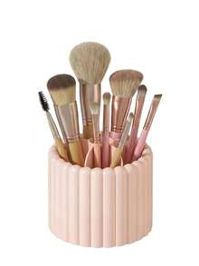 1pc Rotating Makeup Brush Holder, Fashionable Minimalist With Transparent Lid Pen Holder, Cosmetic Storage Tube, Rotating Skincare Storage Box For Vanity, Cosmetic Storage Box, Vanity Storage Box - View 12