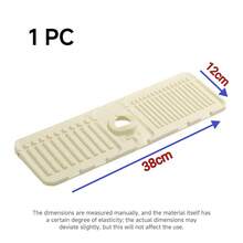 1pc Silicone Faucet Splash Guard Pad, Adjustable, Cuttable, Foldable Sink Water-Absorbing Mat, Kitchen Countertop And Bathroom Basin Water Flow Guide Protective Pad, Waterproof Stain Cleaning Accessory, Easy-To-Clean Home Storage, Gift For Family And Friends - Multicolor - View 15