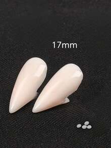 1 Pair Resin Fangs, Suitable For Cosplay Props, Vampire Teeth, Zombie Teeth, Tiger Teeth, Christmas Costume Accessories, Halloween - Multicolor - View 7