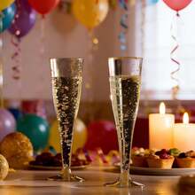 20/8/1 Reusable 4.5oz Clear Acrylic Champagne Cups, Shatterproof Glasses Suitable For Parties, Weddings And Large Events, Elegant And Easy To Clean. Party Supplies - View 6