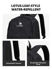 CAMEL CROWN Foldable Large Capacity Travel Backpack, Short Trip & Gym Storage Bag - Phantom Black - View 3
