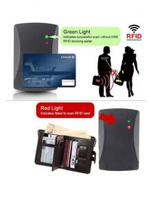 FOREVER MIYIN Dompet Lipat Pendek Pria dengan Perlindungan RFID, Dompet Koin dengan Resleting Ganda, Tempat Kartu Kapasitas Besar dengan Rantai Anti-Hilang, Jendela Foto ID untuk Penggunaan Sehari-hari - MultiWarna - View 5