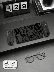 1pc Black Smiling Face Pattern Protective Case Compatible With Switch 2/OLED/Switch NS/Lite/Switch Battery Version Game Console Accessory - Black - View 5