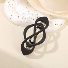 1pc Matte Twisted Hair Clips For Women, Geometric Interlocking Barrettes,Metal Spring Hair,Suitable For Holidays Hair Accessories For Daily Office - Multicolor - View 4