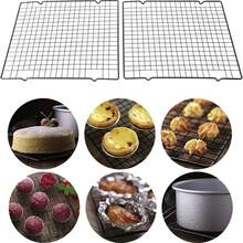 1pc Non-Stick Black Iron Baking Cooling Rack 11x10 Inch Baking Rack For Cooking And Baking, Perfect For Cakes, Bread And Grilling, Essential Kitchen Tool And Accessory, Ideal Choice For Baking Supplies And Equipment, Baking Tool - Black - View 4