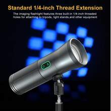 Luxceo T10 便攜式可調焦 LED 攝影燈 4 色迷你聚光燈 10W CRI 95 適用於婚禮、直播、攝影工作室 - 灰色 - 查看 2