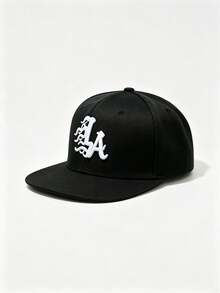 1pc Vintage LA Letter Embroidered Flat Brim Baseball Cap, Hip-Hop Street Style Adjustable Sun Hat, Unisex, Suitable For Daily Outdoor Sports - Multiple Styles - View 6