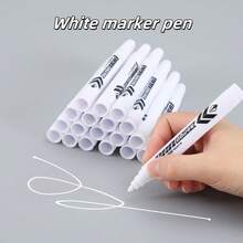 White Marker Pen - Neutral Pen - Suitable For Calligraphy, Labeling, Office And Art Supplies, Artistic Creation Pen - A - View 4