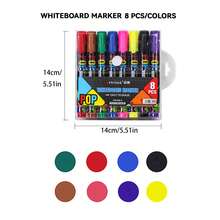 Back To School Season Colorful Whiteboard Marker Set 12 Colors, Erasable Markers, Smooth Writing, Easy To Erase, Multi-Color Ink For Teachers And Students, Perfect For Classroom Use - Multicolor - View 14