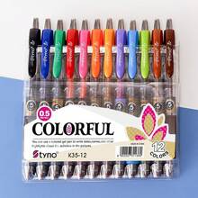 Tyno ST-63 0.7mm/0.5mm Colored Ballpoint Pen Set, 1 Set 4/6/8/12 Colors, Student Highlighter Pens, Manual Accounting, Hand-Drawn Neutral Pens, Back To School Colored Ballpoint Pen Set - Sets - View 2