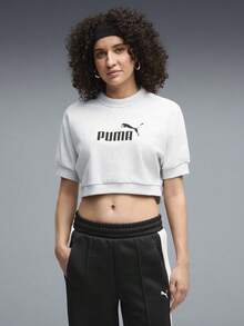 Puma Sweatshirt Rajut Putih ESS ELEVATED No.1 Logo Wanita - Tanpa Sweatshirt 63664505 - Hitam dan Putih - View 2
