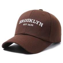 BONNY BOOM 2件裝 BROOKLYN 字母刺繡中性棒球帽 卡車帽 Y2K 戶外防曬 可調節 適合春夏秋冬 海灘旅行度假 朋友家人禮物 萬聖節聖誕節感恩節 開學季學生適用 情人節父親節母親節教師節 嘉年華 單身派對 新娘婚禮用品 完美禮物 - BROOKLYN 米色+咖啡色 - 查看 5