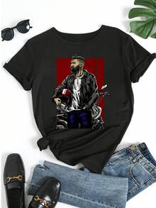 Women T-Shirts - 黑色 - 查看 5