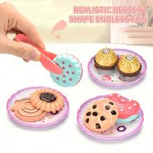 Girls And Boys Afternoon Tea Snack Tea Set Toy Set Includes Tea Set, Realistic Desserts, Carrying Case, Pretend Play Children's Kitchen Toy, 3-8 Years Old Girls Princess Birthday Party Gift (Accessory Colors Random, Gift Box Is Cardboard) - Multicolor - View 12