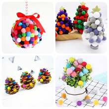 300pcs Mixed Color High Elasticity Colorful Kindergarten Children's Handmade DIY Plush Balls Felt Balls Twist Wire Decoration Materials - Multi-color - View 8