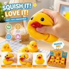 1 pieza Pato grande antiestrés, rebote rápido, deformable, perfecto para vacaciones, regalos de cumpleaños, Halloween, Acción de Gracias, Navidad, Día del Trabajo, vuelta a la escuela, regalos de fiesta, squish crujiente, squish de mantequilla crujiente, apretar, pelota de nieve, juguete antiestrés squishy, squish de dumpling, juguetes para mujeres, pato, ejército, útiles escolares, decoración de Halloween - Multicolor - Ver 2