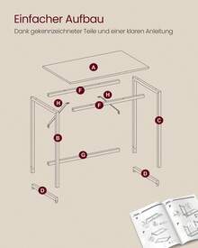 2026 neu: Schreibtisch 120 x 60 x 76 Eiche und Perlweiß |   Für Arbeitszimmer, Schlafzimmer, Wohnzimmer, Natur-Eiche und Perlweiß - Eiche Natur + Perlweiß - Übersicht 2
