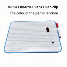 1pc White Board, One Side With 4 Lines And 3 Slots, Other Side Is Whiteboard/Message Board, Smooth Writing, Dry Erase, Reusable (1pc Board Only, 3pcs/Set, 1 Board + 1 Pen + 1 Clip) - Double-sided Whiteboard - View 19