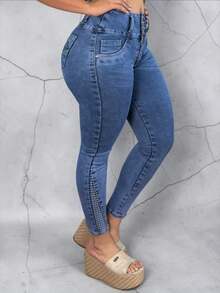 Women Jeans - Blue - View 2