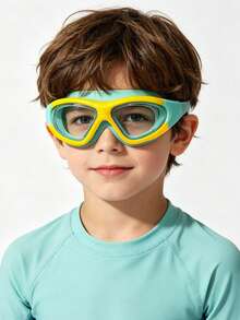 Children's Swimming Goggles, Integrated Swim Goggles And Earplugs, Waterproof And Anti-Fog, Unisex, Clip-On Design, Suitable For Training And Diving, High Definition Anti-Fog. - Multicolor - View 4
