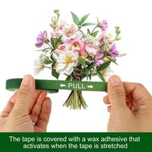 4/12 Roll Floral Tape, For Wrapping Bouquet Stems, Green Floral Tape, For Floral Craft Projects Corsages, Wedding Bouquets - A - View 7
