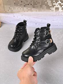 Kids Fashion New Boots, Comfortable Lining - Black - View 5