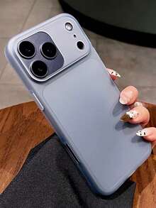 Minimalist Matte Transparent Phone Case Compatible With IPhone 18 Pro Max 18 Pro 17 Pro Max 17 Pro 17 16 Pro Max 16 Pro 16 15 Pro Max 15 Pro 15 14 Pro Max 14 Pro 14 13 Pro Max 13 Pro 13 12 Pro Max 12 Pro 12 11 Stylish Solid Color Soft TPU Cover - Light Blue - View 2