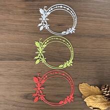 1pc Christmas Snowflake Round Frame Carbon Steel Scrapbooking Metal Cutting Template, For Making Paper Greeting Cards - Christmas - View 8