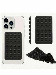 1pc Double-Sided Silicone Suction Cup Phone Holder, Suitable For Bathroom, Desk, Wall And Other Smooth Surfaces - Multicolor - View 9