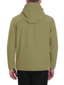 Cavva Jaket Softshell Pria Berkerudung dengan Lapisan Bulu Domba, Mantel Hangat dengan 5 Saku, Manset Bawah dengan Tali Serut yang Dapat Diatur, Cocok untuk Mendaki dan Aktivitas Luar Ruangan - Khaki - View 3
