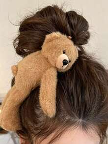 1pc Cute Bear Side Hair Clip Suitable For Kids To Wear - Multicolor - View 1