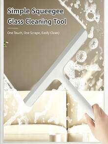 2pcs Glass Surface Cleaner And Silicone Material Scraper With Convenient Handle, Hook For Hanging Storage, Saving Space. Suitable For Bathroom, Shower, Kitchen, Mirror, Tile, Countertop - Multicolor - View 3