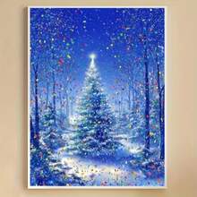 1PC DIY 5D Diamond Painting Kit Christmas Tree Pattern - Round Full Diamond Art Mosaic Craft, Home Wall Decor, Unframed - No Frame - View 2