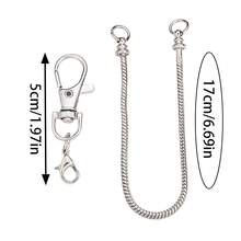 2sets 17+5cm Alloy Lobster Clasp Keychain Snake Chain Beaded Bar Kit, For DIY Jewelry Making Bag Pendant Accessories - Keychain - View 2