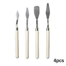 Red Handle Palette Knife Set - 6pcs/4pcs/2pcs. Stainless Steel Scraper. Suitable For Oil Painting, Acrylic Painting, Watercolor Painting. Suitable For Canvas Painting, DIY Crafts And Pottery Painting Tools. - Multicolor - View 11