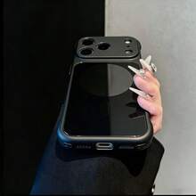 Magnetic Shockproof Phone Case Compatible With IPhone, Large Opening Full Camera Lens Protection, Matte Wavy Pattern Anti-Fingerprint Protective Cover, Compatible With Wireless Charger, Designed For Women, Suitable For IPhone 18/Ultra/17/16/15/14/13/12 Series - Black - View 6