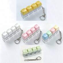 5pcs/3pcs/1pc Novelty Keyboard Keycap Keychain - Colorful Tactile Desktop Toy, Party Game, Hen Party, Hen Party Supplies, Party Game, Dumpling Squeeze Toy, Anniversary, Stress Relief Anxiety, Fun Office Decor, Unique Gift Choice, Toy, Birthday Decoration, Party Supplies, Slow Rebound Squishy, Birthday Party Supplies, Stress Ball, Graduation Party Supplies, Squishy Dumpling, Slow Rebound Squishy - Multicolor - View 20