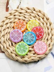 10/20/100pcs Double-Sided Lemon Slice Jewelry Accessories DIY Earrings Pendant Keychain Phone Charm Bag Pendant Doll Machine - Small Lemon Slices - View 3