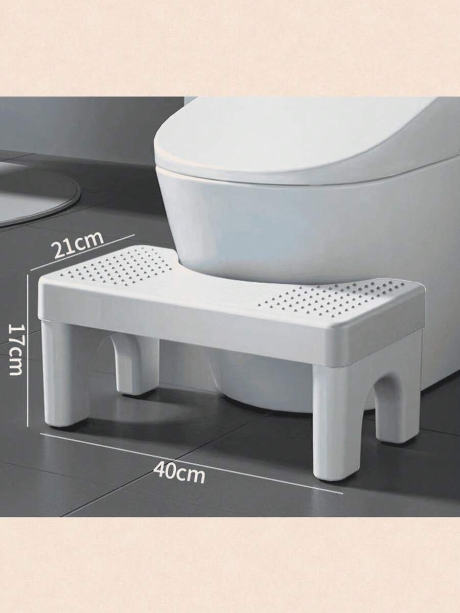 WholeNight Anti-Slip Toilet Step Stool For Children And Adults, Ergonomic Bathroom Toilet Training Stool, Improves Sitting Posture And Comfort, Durable And Portable Design - White - View 1