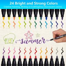 1pc 24-Color Fabric Marker Pen, Waterproof Non-Fading Textile Pen, DIY Hand Painting Marker Pen For T-Shirts, Shoes, Colorful Marker - Fabric Painting Pen - View 10