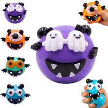 1pc Cute Halloween Daifuku Slow Rising Squishy Stress Relief Toy: Soft Slow Rising Stress Relief Toy, Suitable For Teens And Adults, Perfect For Desk Play And Anxiety Relief - Multicolor - View 8